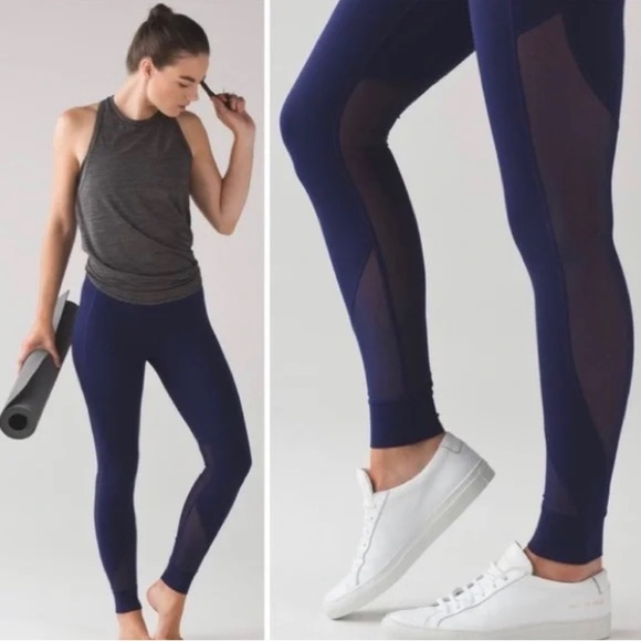 lululemon athletica Pants - Lululemon Hot Like Agni Pants in Hero Blue Legging Size 6